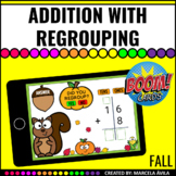 Addition with Regrouping Boom Cards™ Distance Learning Math