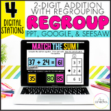 2 Digit Addition with Regrouping Math Slides - Digital Dou