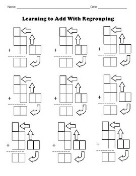 addition with regrouping made easy 8 math worksheets set 2 by kelly