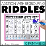2 Digit Addition With Regrouping Math Worksheets - Double 