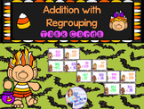 Addition with Regrouping Task Cards Halloween Trolls