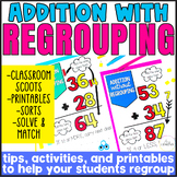 Addition with Regrouping for 2 Digit Numbers