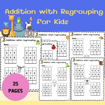 Preview of Addition with Regrouping for Kids