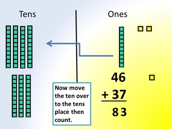 Addition with Regrouping with Base 10 Blocks by Cups and Pages | TPT