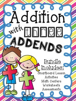 Preview of Addition with Three Addends Math Unit