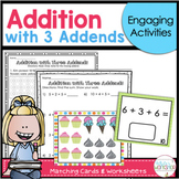 Addition with Three Addends Worksheets and Activities