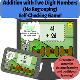 Addition with Two Digit Numbers - Self-checking Game - No 