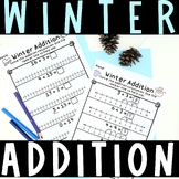 Winter Addition with a Number Line Math Worksheets Kinderg