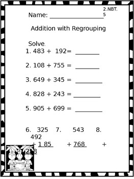 Addition with regrouping by Julie McCullough | TPT