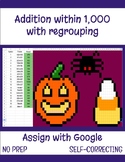 Addition within 1,000 with regrouping, addition activity, 
