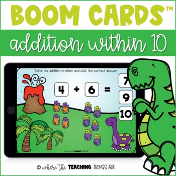 Preview of Addition within 10 Boom Cards™