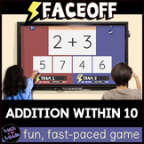 Addition within 10 Game - Digital Math Review Game - Faceoff
