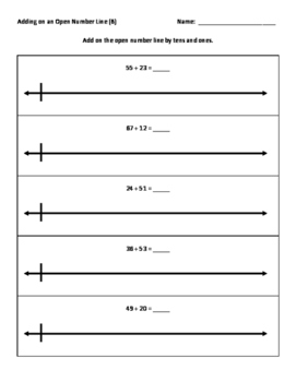 Addition within 100 using the Open Number Line by Dawn Williams | TPT