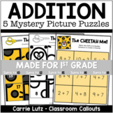 Addition within 18 Mystery Picture Puzzles | 1st Grade Addition