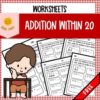 Preview of 1st Grade  Addition within 20 | Math Worksheets