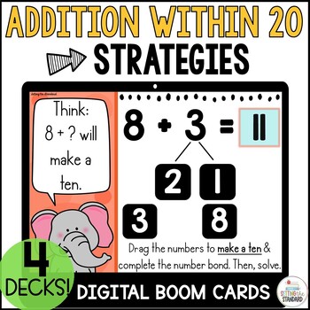 Preview of Number Bonds for Addition within 20 Boom Cards