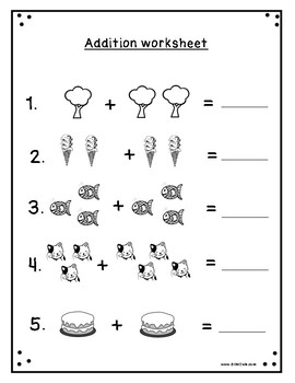 Addition worksheets for Pre-K by Brite Owls | Teachers Pay ...