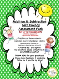 Addition/Subtraction Fact Fluency w/in 10 Assessments 1.OA.6