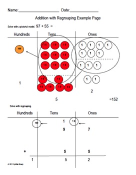 Addition/Subtraction Regrouping With Discs (Like Singapore Math) Smartboard