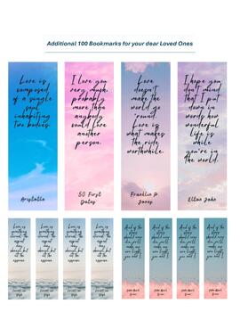 Preview of Additional 100 Bookmarks for your dear Loved Ones (Valentine's Day)