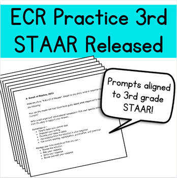 Preview of Additional ECR Prompts Aligned to STAAR Released for 3rd Grade RACES