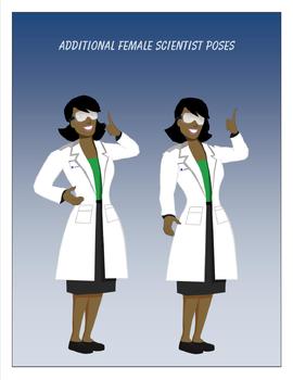 Preview of Additional Female Scientist Poses