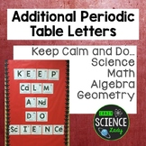 Additional Periodic Table Letters