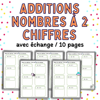 Preview of Additions des nombres à deux chiffres (avec échange)