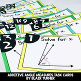 Additive Angle Measures Task Cards: 4th Grade Math Centers 4.MD.7