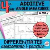 Additive Angles & Angle Measures 4.MD.7 Differentiated Ass