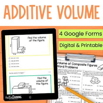 Preview of Additive Volume - Volume of Composite Figures - 5th Grade Practice Activities