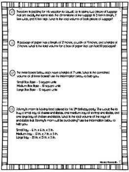 additive volume worksheettest 5th grade 5mdc by monica abarca