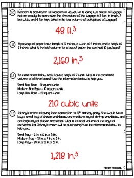 additive volume worksheet test 5th grade 5 md c by monica abarca