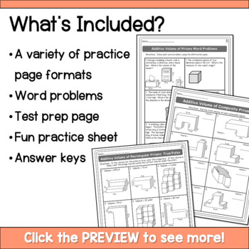 Additive Volume Worksheets by Hello Learning Teachers Pay Teachers