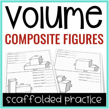 Preview of Additive Volume of Composite Figures Worksheets - Volume of Rectangular Prisms