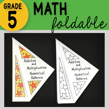 Preview of Additive and Multiplicative Numerical Patterns Math Foldable