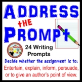 Modes of Writing Quiz 24 Writing Prompts (Narrative, Expos