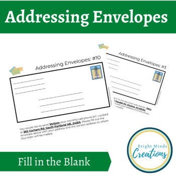 Preview of Addressing Envelopes - Fill in the Blank