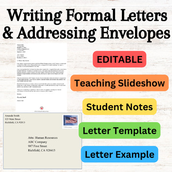 Preview of Addressing Envelopes Writing Formal Business Letters Google Lecture Presentation