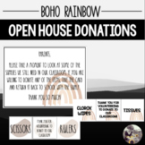 Parent Donations | Open House | Boho Rainbow | Classroom Decor