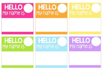 Adhesive Pocket Labels Name Tags EDITABLE template- Target | TPT