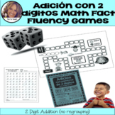 Math - Adición con 2 Dígitos - Spanish Addition Math Fact 