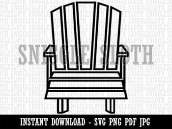 adirondack beach chair clipart