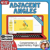 Adjacent Angles Activity - Self-Checking Option - Suppleme