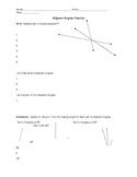 Adjacent Angles Practice (7th Grade Common Core 7.G.B.5)