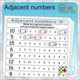 Adjacent numbers (addition & multiplication practise dista