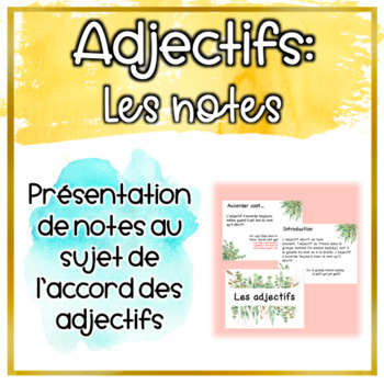 Adjectifs - Jeu de société pour l'accord des adjectifs by Fab French