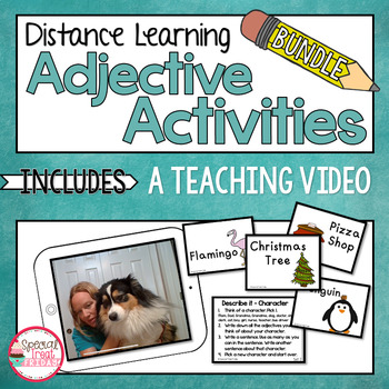 Preview of Adjective Activities for Virtual Learning | Grammar Activity | Digital Resource