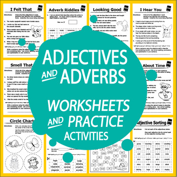 adjective adverb activities 2nd 3rd grade adjective adverb worksheets