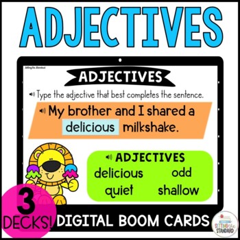 Preview of Adjective Boom Cards Bundle